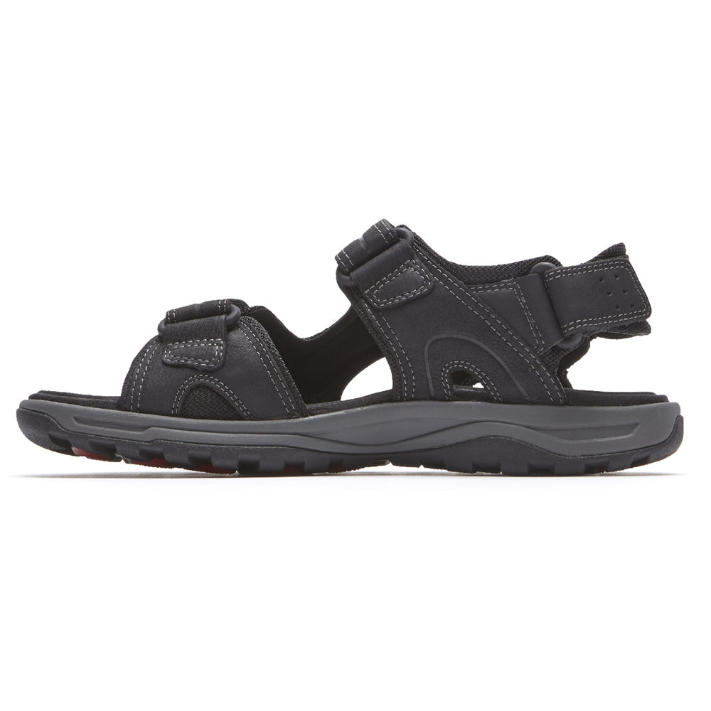 Rockport Sandaler Herr Svarta - Trail Technique Adjustable Velcro - KFZPB0653
